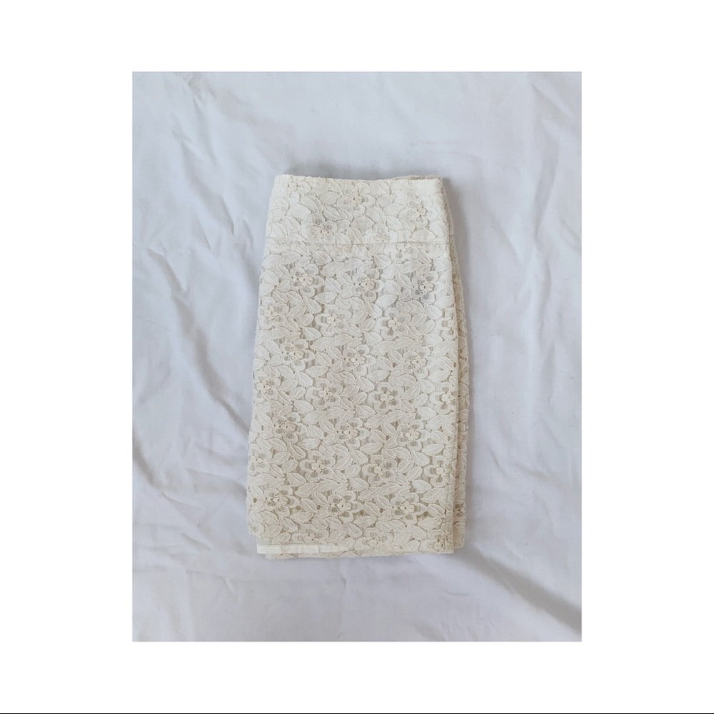 Off White Lace Skirt